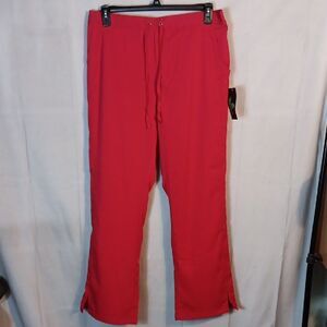 Natural Uniforms Red Drawstring Women's Scrub Pants